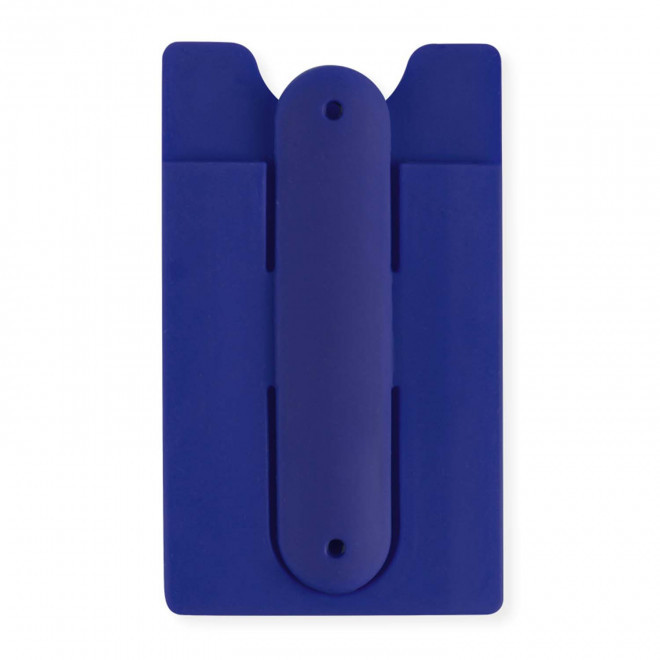 PORTE CARTE PERSONNALISABLE SUPPORT TEL 'SKELBO' - bleu