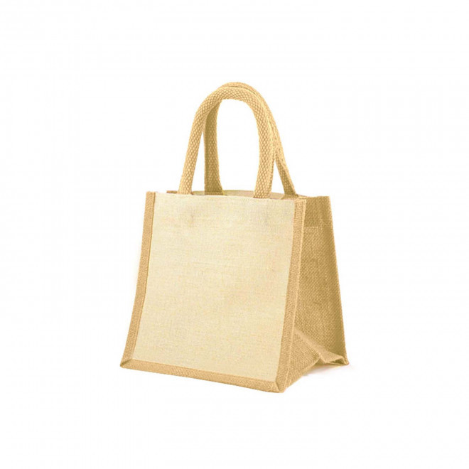 MINI SAC EN JUTE PERSONNALISABLE 'DUA COLOR' - naturel