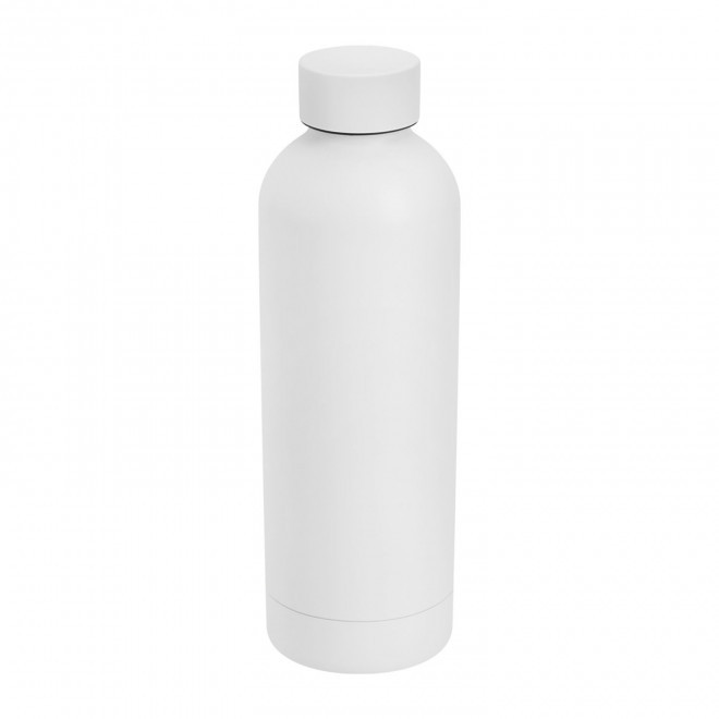 BOUTEILLE ISOTHERME PERSONNALISABLE 500ML 'SPAZIO' - blanc