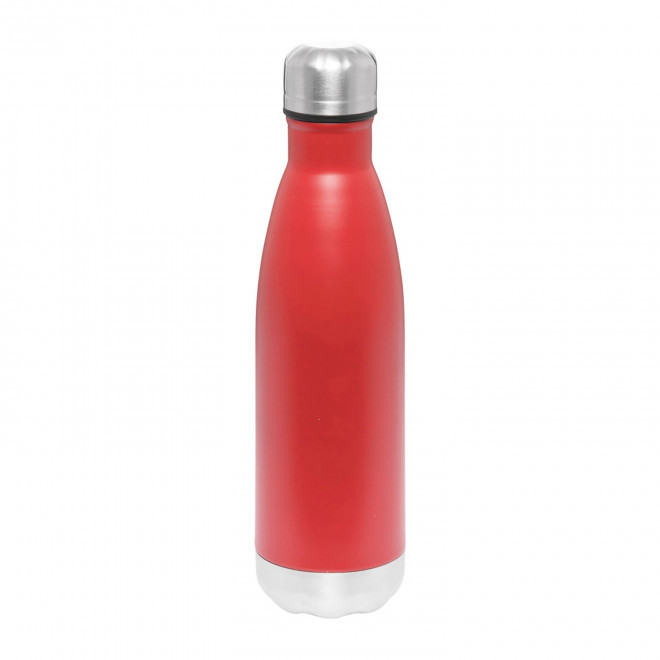 BOUTEILLE ISOTHERME PERSONNALISABLE 500ML 'SYLVANA' - rouge/argenté