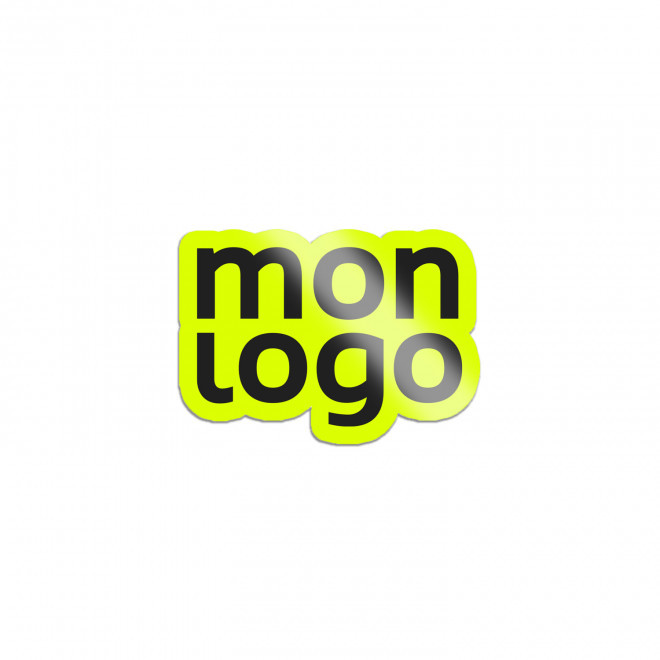 STICKER FLUO A LA FORME PERSONNALISABLE 'KLISTER FLUO'  - jaune fluo