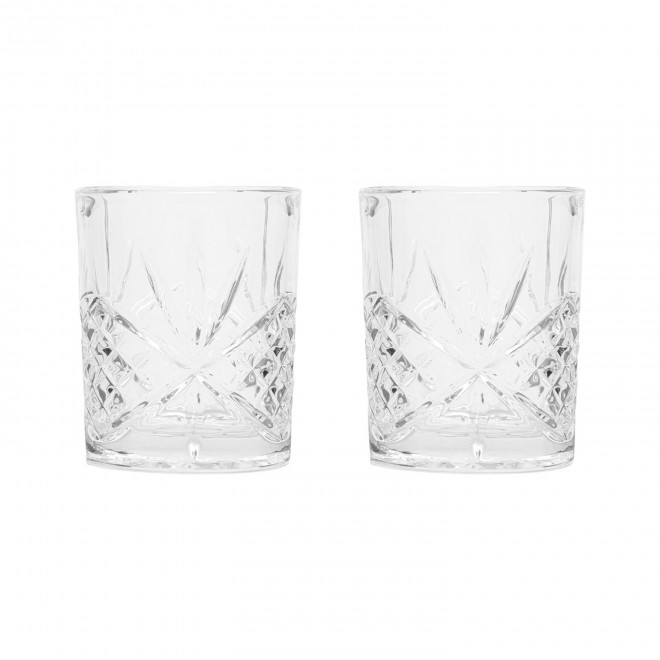 SET DE 2 VERRES A WHISKY PERSONNALISABLE 'JAYMY' - transparent