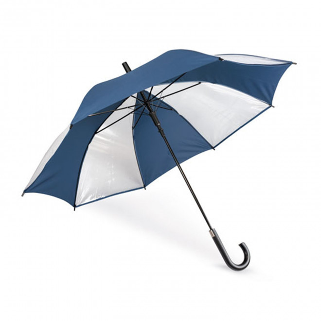 PARAPLUIE CANNE PUBLICITAIRE MI-TRANSPARENT 'SPLASHY' - bleu marine