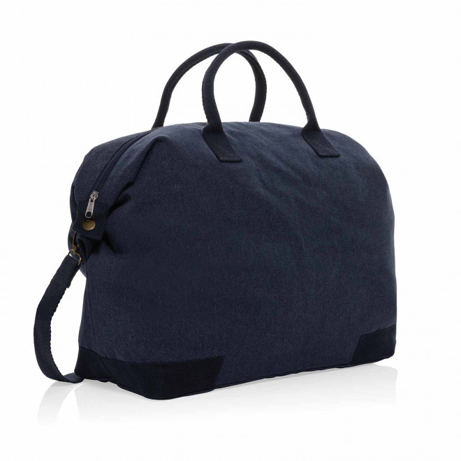 SAC WEEK-END TOILE RECYCLE PERSONNALISE 'VIHAR' - bleu marine