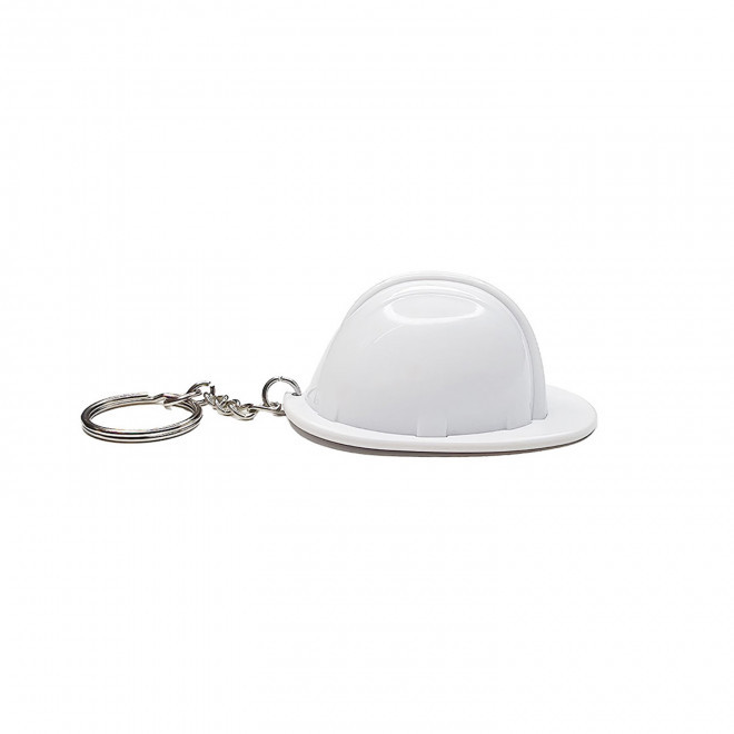 PORTE CLE CASQUE METRE PERSONNALISABLE 'CASCO' - blanc