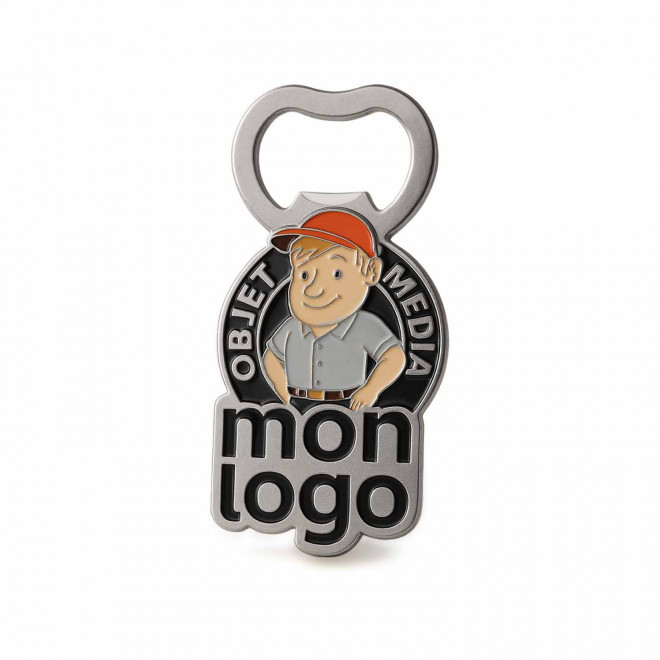 DECAPSULEUR EN ZAMAC PERSONNALISABLE 'ZAZA MAGNET' - argenté