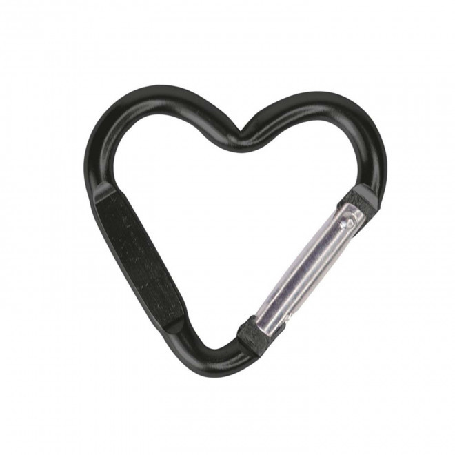 PORTE CLES MOUSQUETON PERSONNALISABLE 'WALL COEUR' - noir
