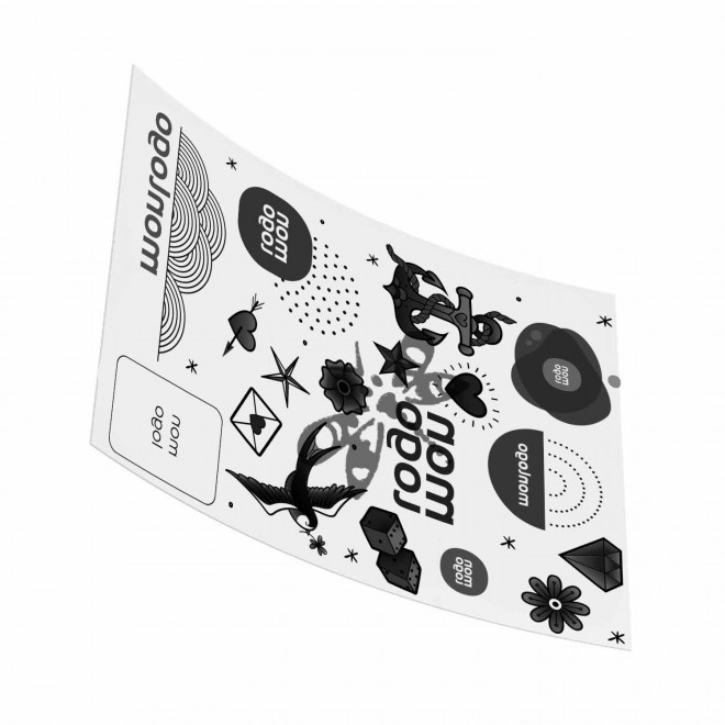 PLANCHE TATOUAGE PERSONNALISEE NOIR 19x28 CM 'MAORO' - noir