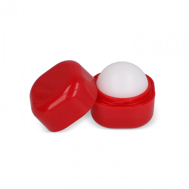 BAUME A LEVRE PERSONNALISE EN POT CARRE 'KELIP' - rouge