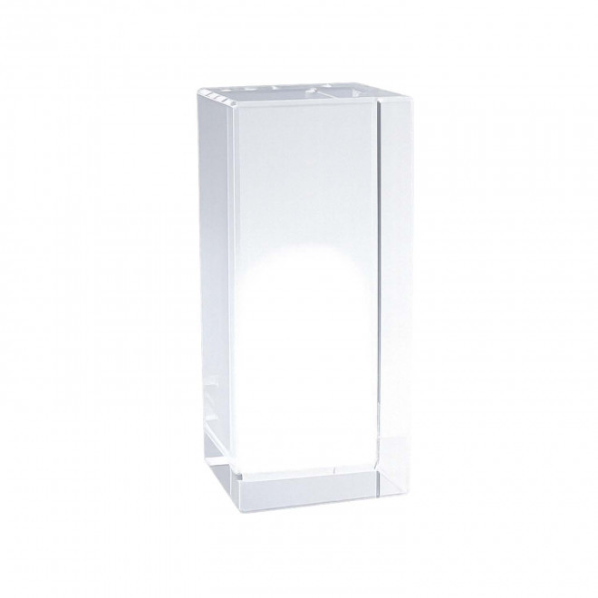 TROPHEE EN VERRE PERSONNALISABLE 'OWARD BLOC 7 CM' - transparent