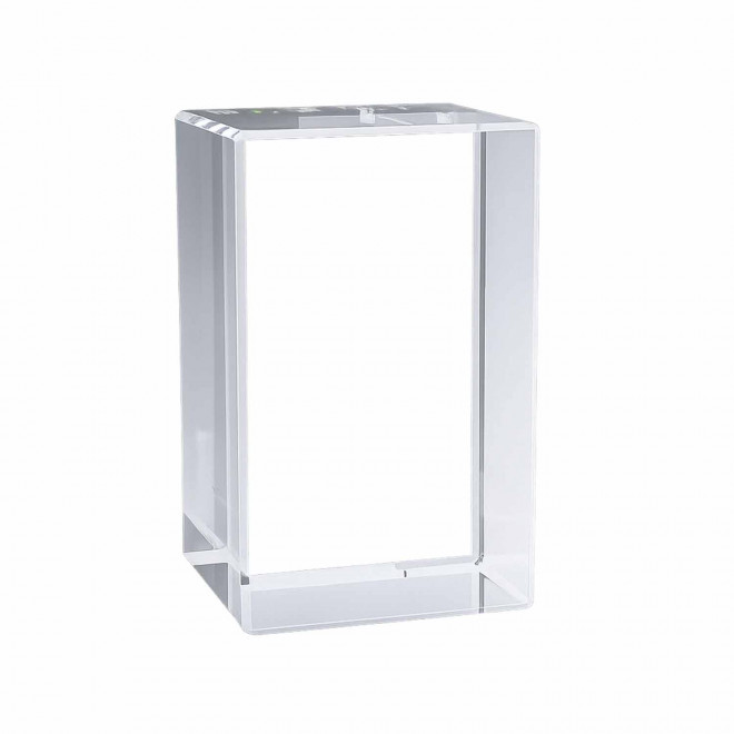 TROPHEE EN VERRE PERSONNALISABLE 'OWARD BLOC 8 CM' - transparent
