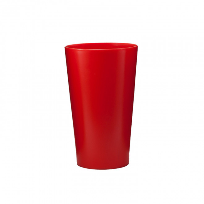 GOBELET REUTILISABLE 30 CL PERSONNALISABLE 'CUP BUDGET' - rouge