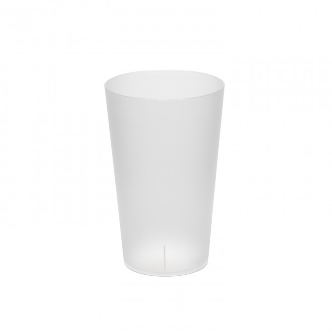 GOBELET QUADRI 30 CL PERSONNALISABLE 'CUP BUDGET' - transparent givré