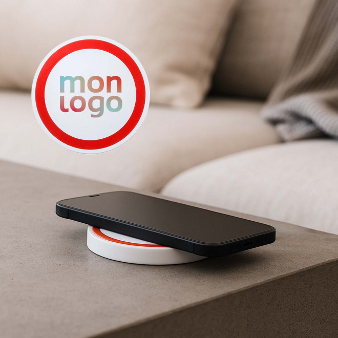 CHARGEUR INDUCTION PERSONNALISABLE 'STREAM COLOR' - bleu