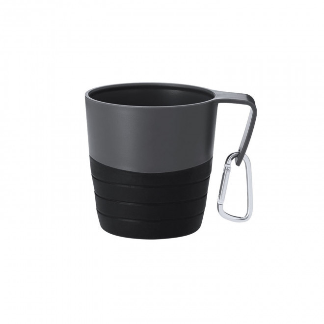 MUG PLIABLE AVEC MOUSQUETON PERSONNALISE 340ML 'MUGO' - noir