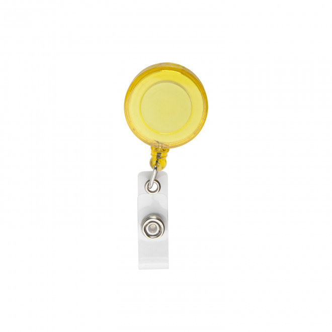 PORTE BADGE DEROULEUR PERSONNALISE 'SHAKI COULEUR' - jaune