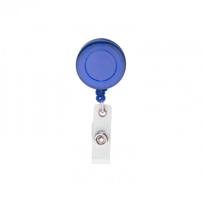 PORTE BADGE DEROULEUR PERSONNALISE 'SHAKI COULEUR' - bleu