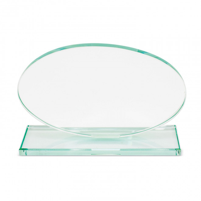 TROPHEE EN VERRE PERSONNALISABLE 'VICKY OVALE' - transparent