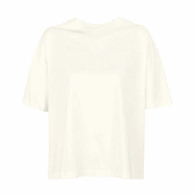 TEE-SHIRT OVERSIZE FEMME PERSONNALISABLE  'BOXY' - écru