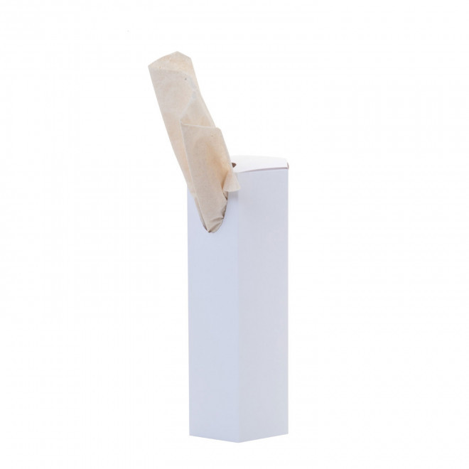 BOITE MOUCHOIR PERSONNALISABLE PAPIER RECYCLE 'TCHOUMA' - blanc