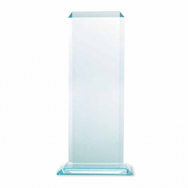 TROPHEE EN VERRE PERSONNALISABLE 'VICKY MENHIR' - transparent