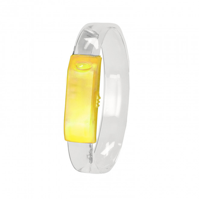 BRACELET LUMINEUX PERSONNALISE 'FUNYFUN' - jaune