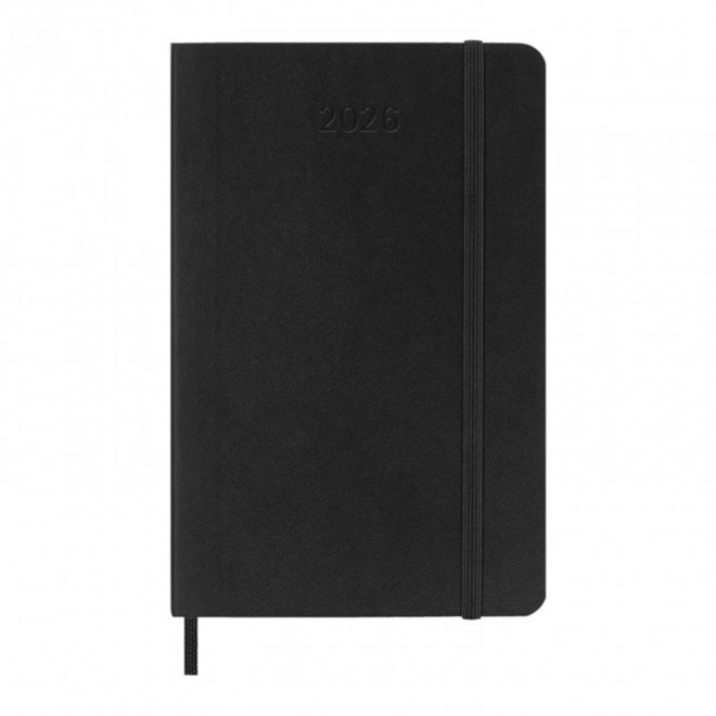 AGENDA SEMAINIER DE POCHE PERSONNALISE 'MOLESKINE SOUPLE' - noir