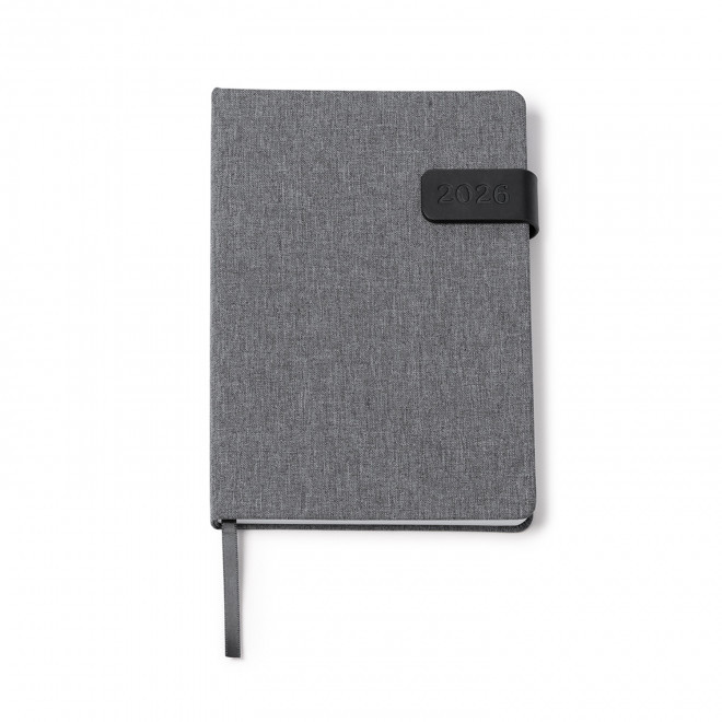AGENDA JOURNALIER PERSONNALISE 'JUSTINE' - gris