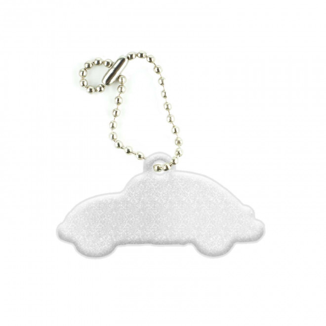 PORTE-CLE REFLECHISSANT NORME PERSONNALISABLE 'SIMI' - gris