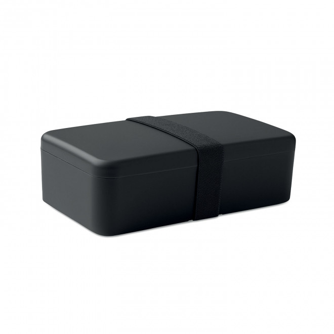 LUNCH BOX RPET 750ML PERSONNALISABLE 'DOPPITO' - noir