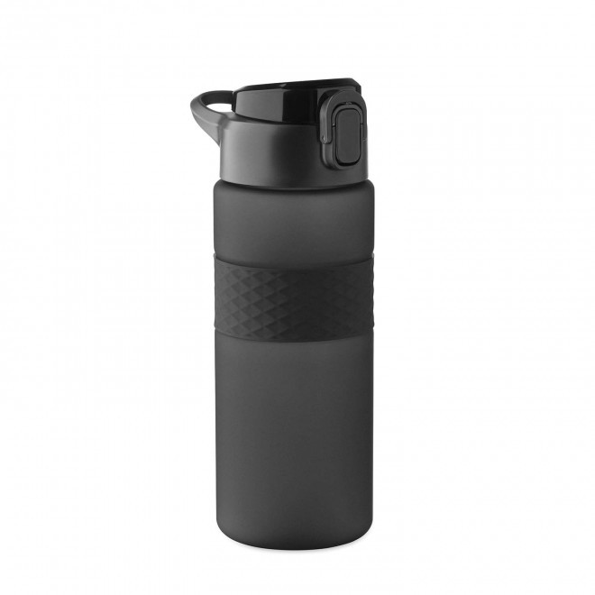 GOURDE RPET AVEC PAILLE 700ML PERSONNALISABLE 'DAYLY' - noir
