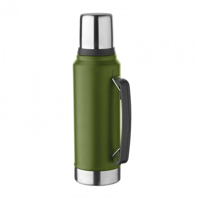 BOUTEILLE ISOTHERME PERSONNALISABLE GOBELET 1L 'NAYMI' - vert foncé