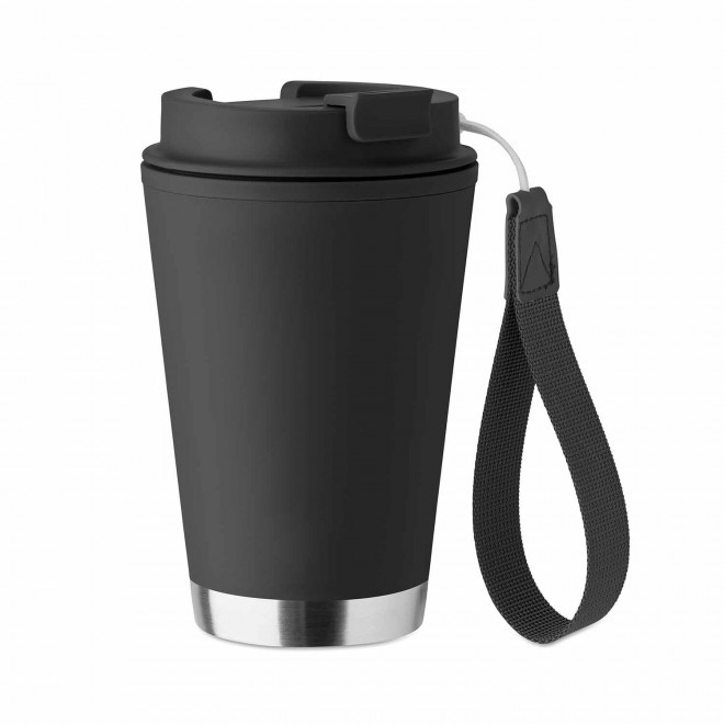 MUG DOUBLE PAROI PLASTIQUE PERSONNALISE 300ML 'MALTEAS' - noir