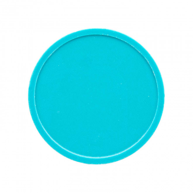 JETON EN PLASTIQUE GRAVE PERSONNALISABLE 'MONNET' - turquoise