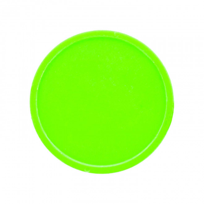 JETON EN PLASTIQUE GRAVE PERSONNALISABLE 'MONNET' - vert fluo