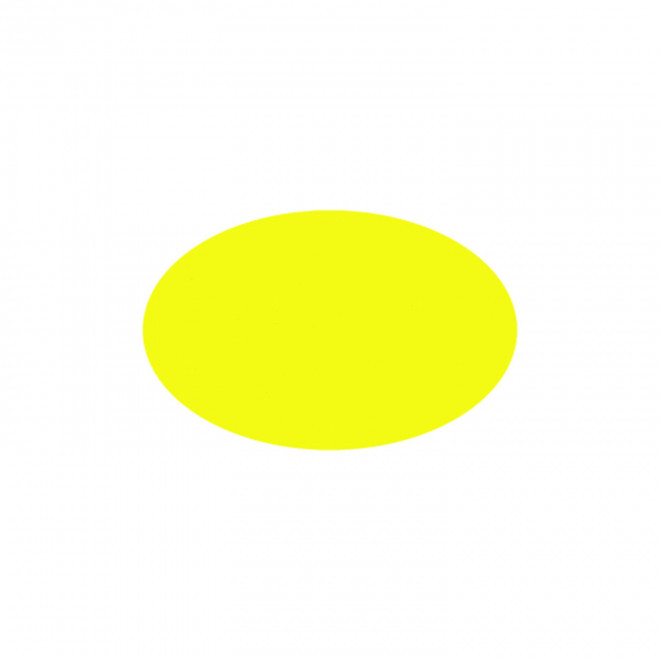 JETON DE FETES ET MANEGE PERSONNALISABLE 'FUNZY OVALE' - jaune fluo