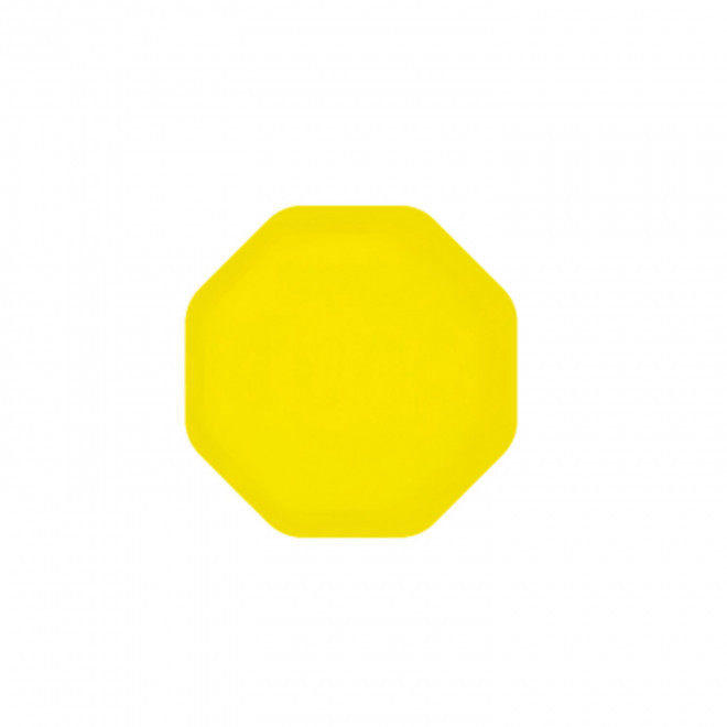JETON DE FETES ET MANEGE PERSONNALISABLE 'FUNZY OCTOGONE' - jaune