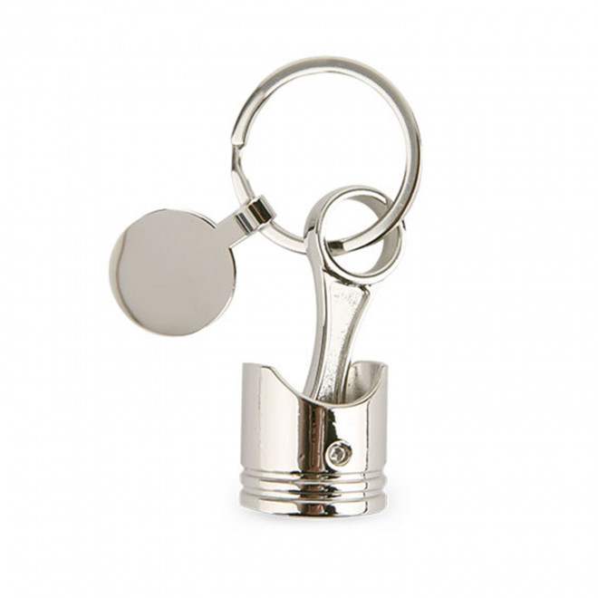 PORTE CLE EN METAL PERSONNALISABLE 'METALO PISTON' - argenté