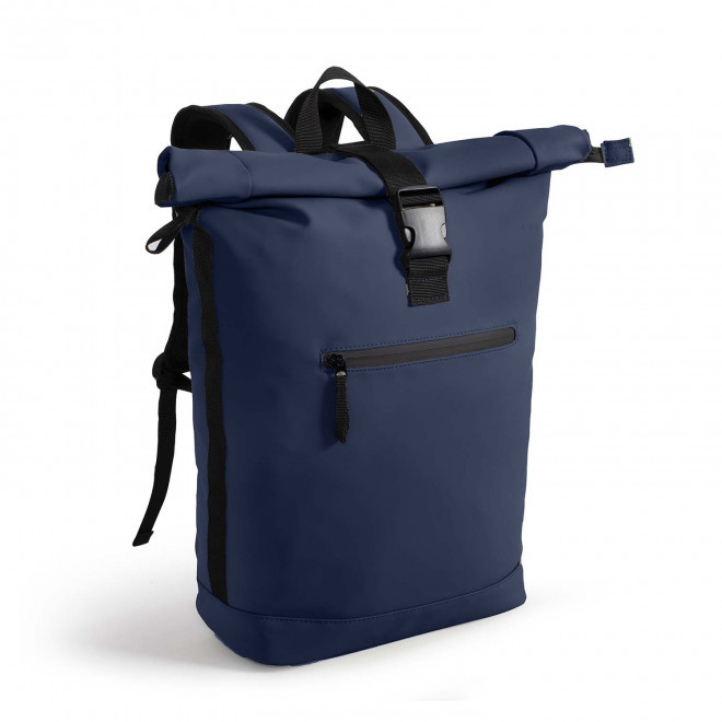 SAC A DOS EN PU PERSONNALISABLE 'SCHLUSS' - bleu marine