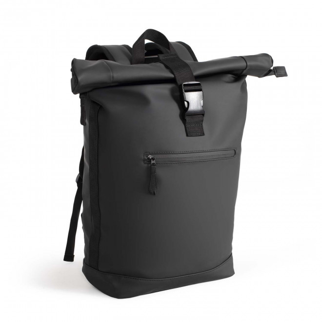 SAC A DOS EN PU PERSONNALISABLE 'SCHLUSS' - noir