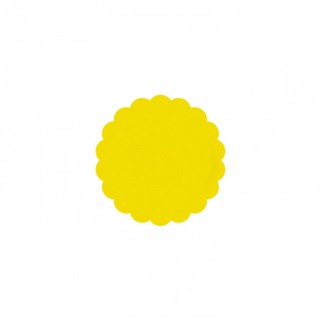 JETON DE FETES ET MANEGE PERSONNALISABLE 'FUNZY DENTELE' - jaune