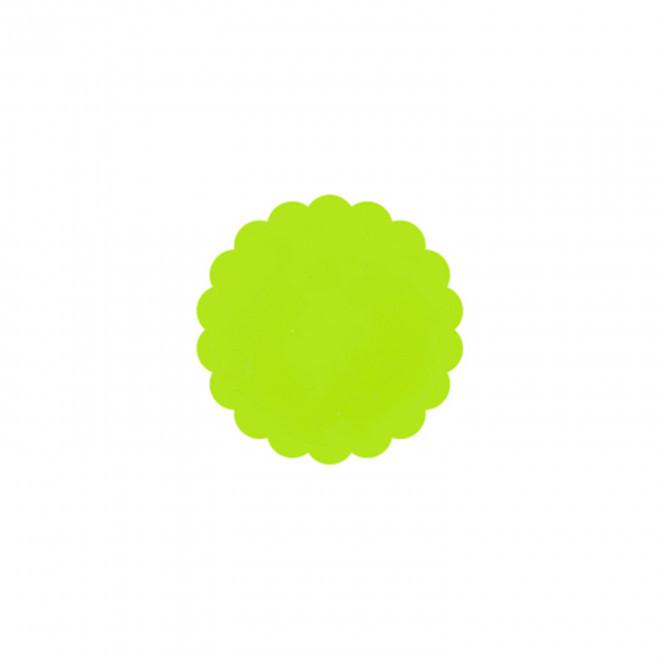 JETON DE FETES ET MANEGE PERSONNALISABLE 'FUNZY DENTELE' - vert fluo