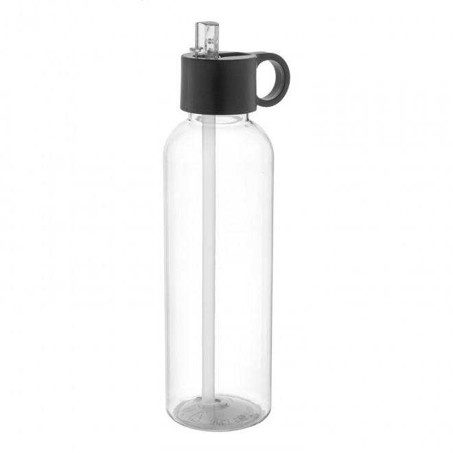 GOURDE EN RPET AVEC PAILLE 500ML PERSONNALISABLE 'BAFIT' - blanc