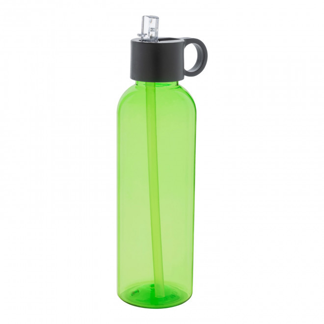 GOURDE EN RPET AVEC PAILLE 500ML PERSONNALISABLE 'BAFIT' - vert