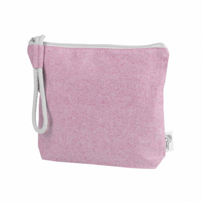 TROUSSE EN COTON RECYCLE PERSONNALISABLE 'DAYAS MAXI' - rose