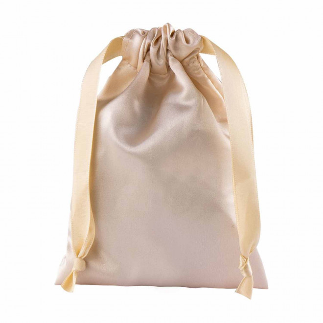 POCHON EN SATIN PERSONNALISABLE 'SATINOS' - champagne