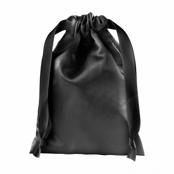 POCHON EN SATIN PERSONNALISABLE 'SATINOS' - noir