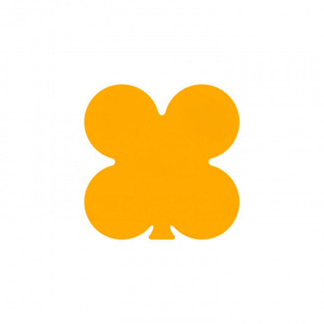 JETON DE FETES ET MANEGE PERSONNALISABLE 'FUNZY TREFLE' - orange fluo