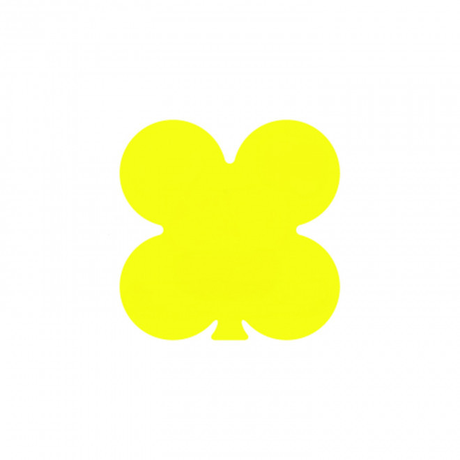 JETON DE FETES ET MANEGE PERSONNALISABLE 'FUNZY TREFLE' - jaune fluo