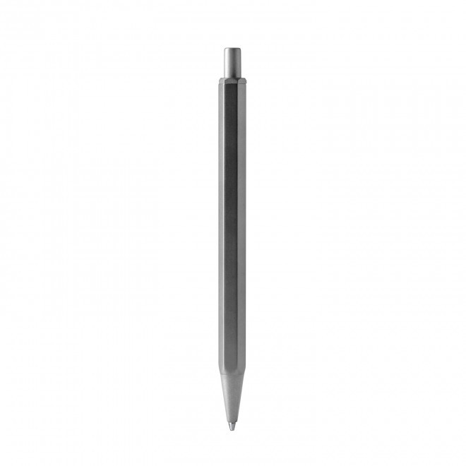 STYLO HEXAGONAL PUBLICITAIRE EN METAL 'CONI' - gris